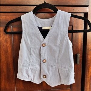 Kids Blue Striped Vest